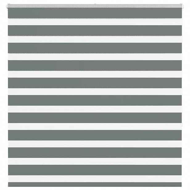 vidaXL Zebra roleta tmavě šedá 145x150cm šířka látky 140,9cm polyester