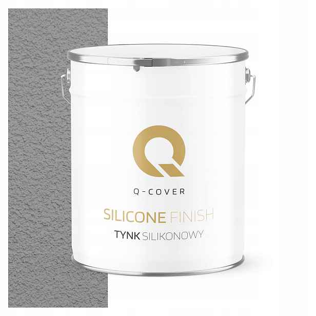 Silikonová Fasádní Omítka Šedá Platinová F264 7 Kg Granulace 1.0 mm