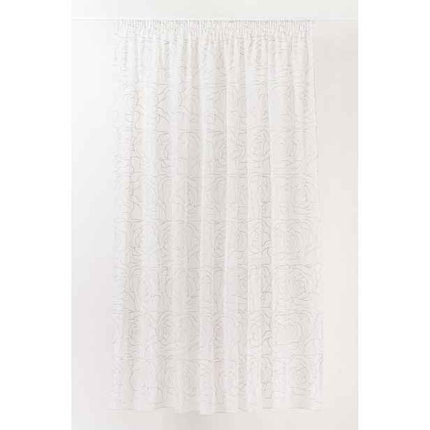 Bílo-šedá záclona 140x245 cm Amanda – Mendola Fabrics