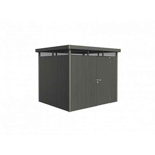 Domek na nářadí Biohort HIGHLINE H2, tmavě šedý, jednokřídlé dveře BH84030