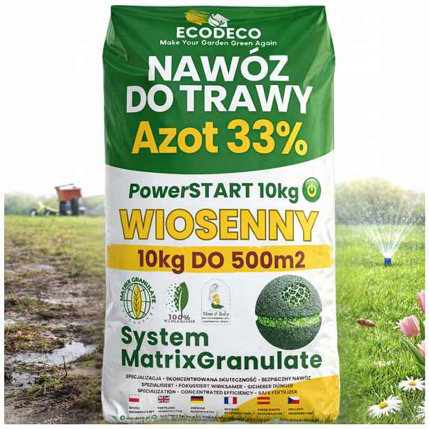 Regenerační hnojivo pro trávy 10 kg Rychlý účinek Dlouhodobě působící granulát