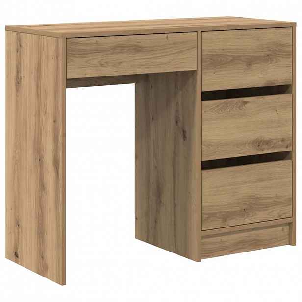 vidaXL Stůl Artisanový dub Kompozitní dřevo 90 x 37.5 x 75 cm