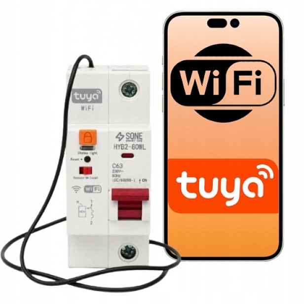WiFi pojistka Tuya Smart Life 63A inteligentní vypínač Din C63