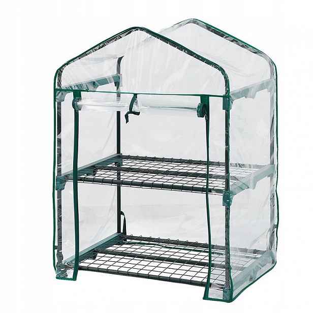 Skleník 69*49*95 CM, Fólie Pvc, Kovová Konstrukce