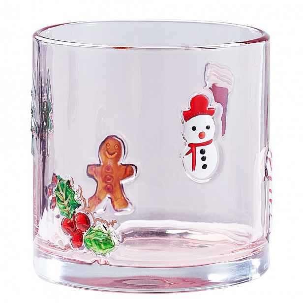 Butlers X-MAS Lucerna vánoční" 10 cm - růžová