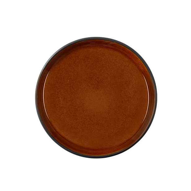 Černý/jantarový dezertní  talíř z kameniny ø 17 cm Gastro Black/Amber – Bitz