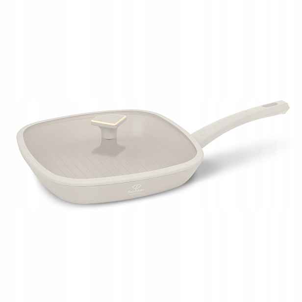 Grilovací pánev s poklicí 28 cm, Fashion FTV-0065 Matte Cream-Gold