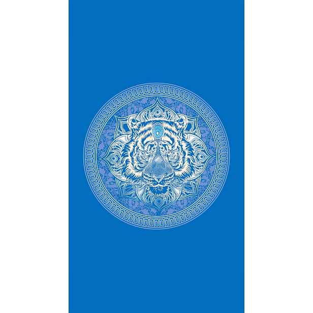 Rychleschnoucí plážová osuška TIGER 100x180 cm modrá, 100% mikrovlákno