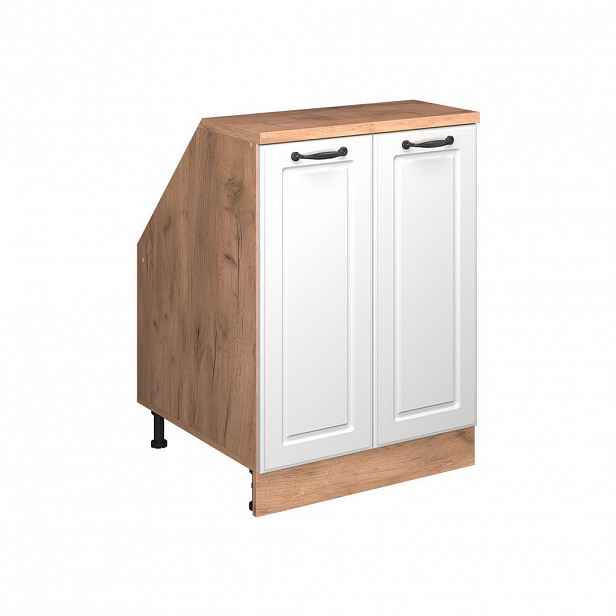 Vicco ŠIKMÁ SKŘÍŇ Rion Bílý venkovský dům 60 x 81.6 cm se 2 dveřmi, korpus skříně hloubka 60 cm