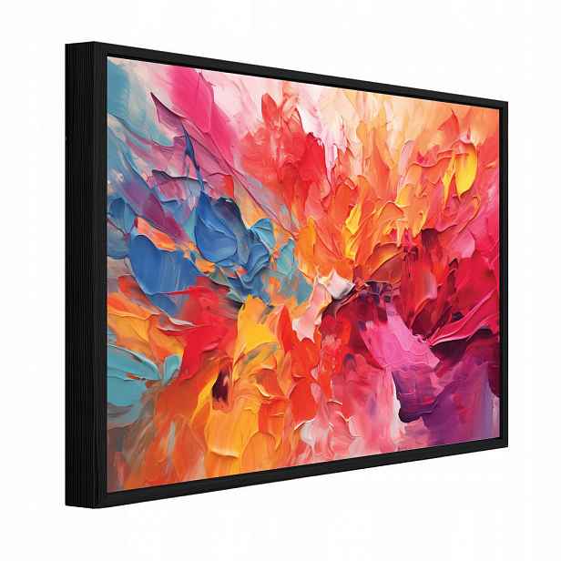 Wallarena ZARÁMOVANÉ obrazy abstraktní akvarel barevné 100x70 cm