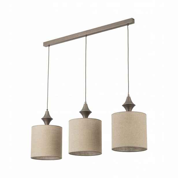 Závěsná lampa Zwis Lustr Hnědá Amura 3xE27 Loft Metal Tk Lighting