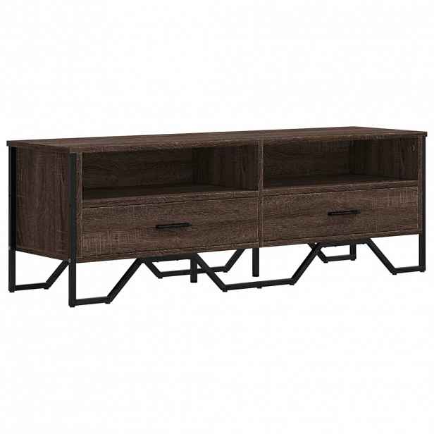 vidaXL TV skříňka hnědý dub 122 x 34 x 41 cm kompozitní dřevo