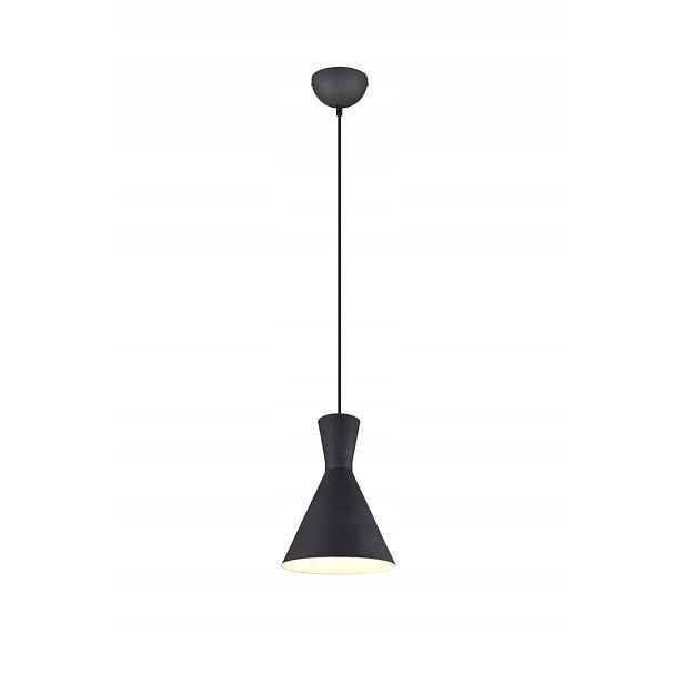 Závěsná lampa Rl Enzo černá, kovová Ø20 cm, E27, stmívatelná