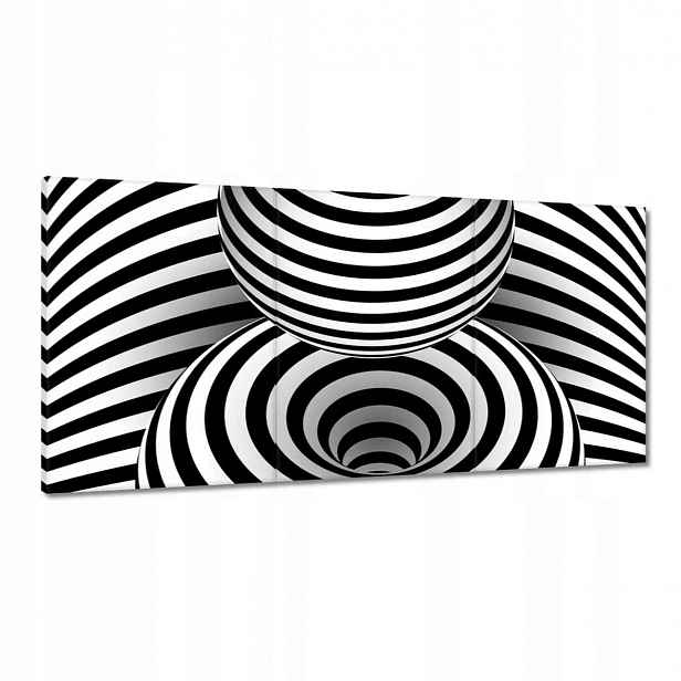 Obrazy 180x90 Abstrackja černobílá