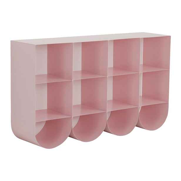 Růžový ocelový závěsný stojan na boty 120x70x30 cm Waway – Jotex