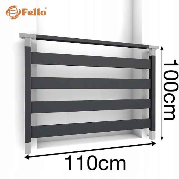 CLASSIC4 Francouzský balkon 110 cm Balustrada Ral