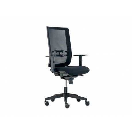 Kancelářská židle KENT SÍŤ, černá - výška: 108-120 cm