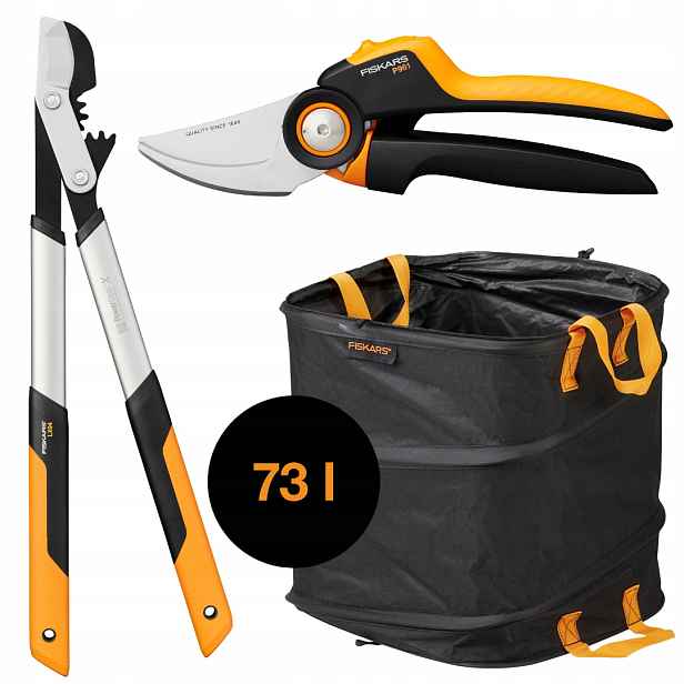 Fiskars X-series P961 Zahradní nůžky nůžkový ruční LX94+ Zahradní koš 73L