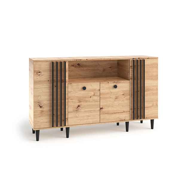 ADRK Komoda Liva 160 cm dub Artisan/černá