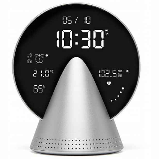 Budík Lexon Conic Clock z hliníku