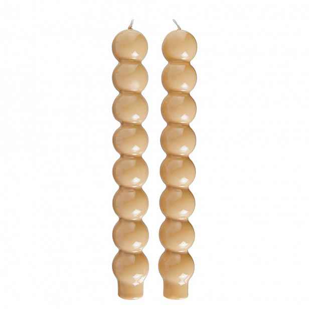 Butlers BUBBLES Sada svíček 2 ks 24 cm - béžová