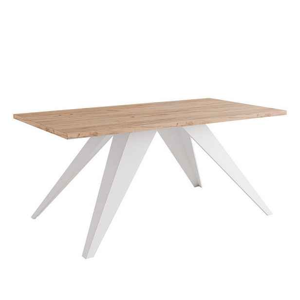 Idohome KONFERENČNÍ STOLEK AIRA 120/60/48 cm obdélníkový, bílý / dub Craft