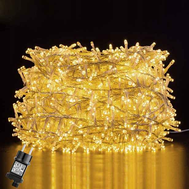 Vánoční lampy Řetěz ledové rampouchy 25M 880led teplá bílá IP44 s režimy