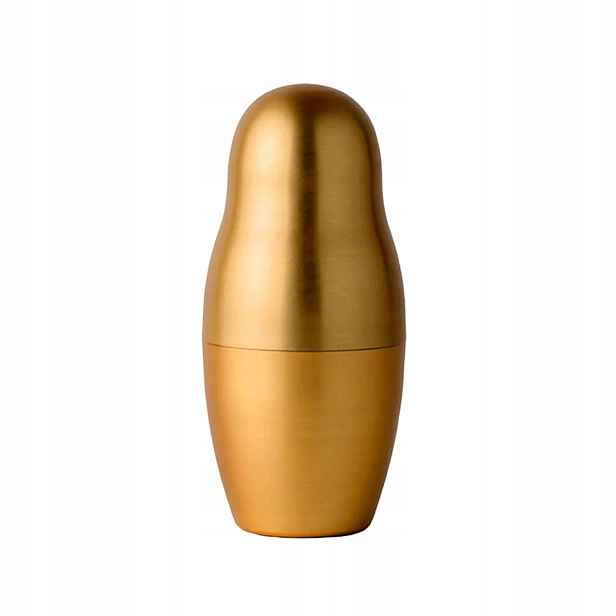 Shaker na koktejly Knindustrie Matrioska barmanský zlatý 350 ml