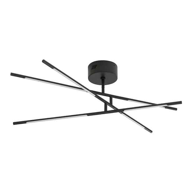 Černé kovové LED stmívatelné stropní svítidlo se stínidlem z akrylového skla 77x84 cm Raccio – Nova Luce