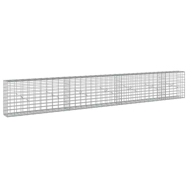 vidaXL Gabion s drátem 3,5 mm a síťkou 5x10 cm 350x20x50 cm