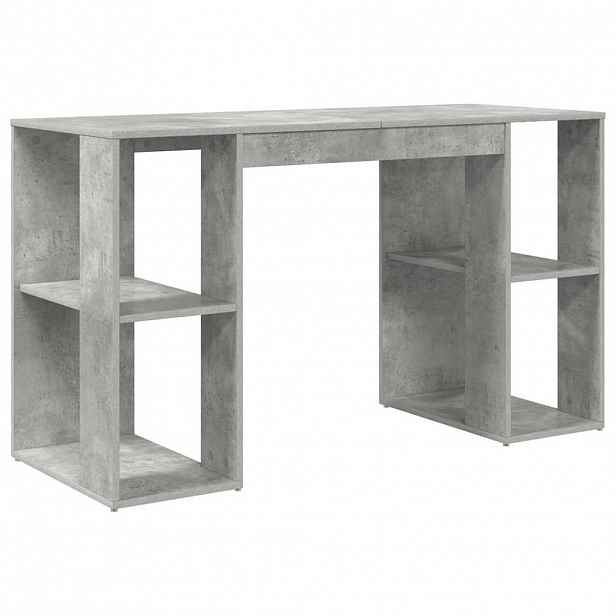 vidaXL Stůl Betonově šedá Kompozitní dřevo 130 x 50.5 x 75 cm
