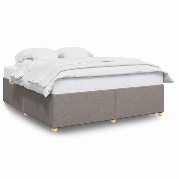 vidaXL Rám postele bez matrace taupe 200 x 200 cm textil