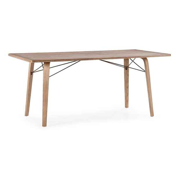 Jídelní stůl s deskou v dubovém dekoru 90x180 cm Lujan – MOME