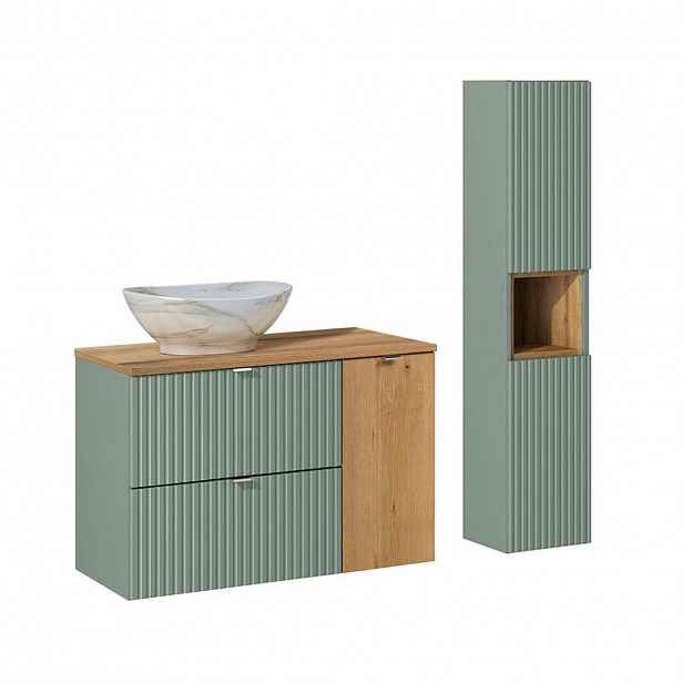 Petits-meubles KOUPELNOVÝ NÁBYTEK 90.4cm Jade 2er-Set Zelená
