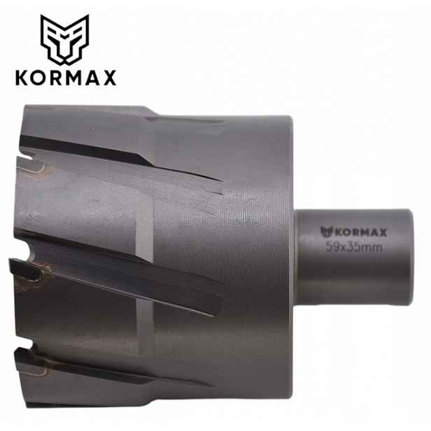 Trepanační fréza s karbidem 59 x 35 mm vrták 59 x 35 Weldon Kormax