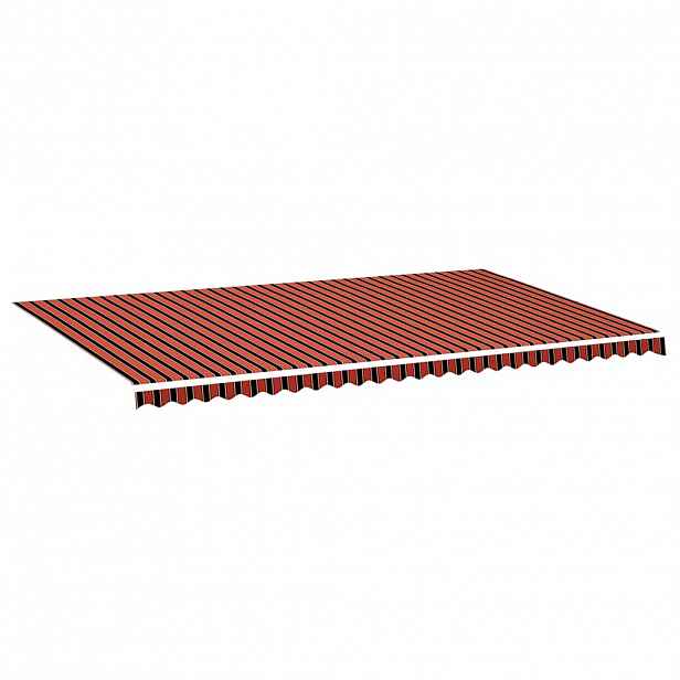 vidaXL Náhradní plachta na markýzu oranžovo-hnědá 600 x 350 cm polyesterová
