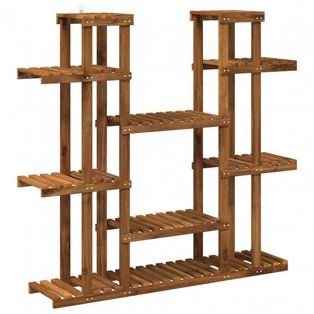 vidaXL Stojan na rostliny Přírodní 123 x 25 x 114,5 cm