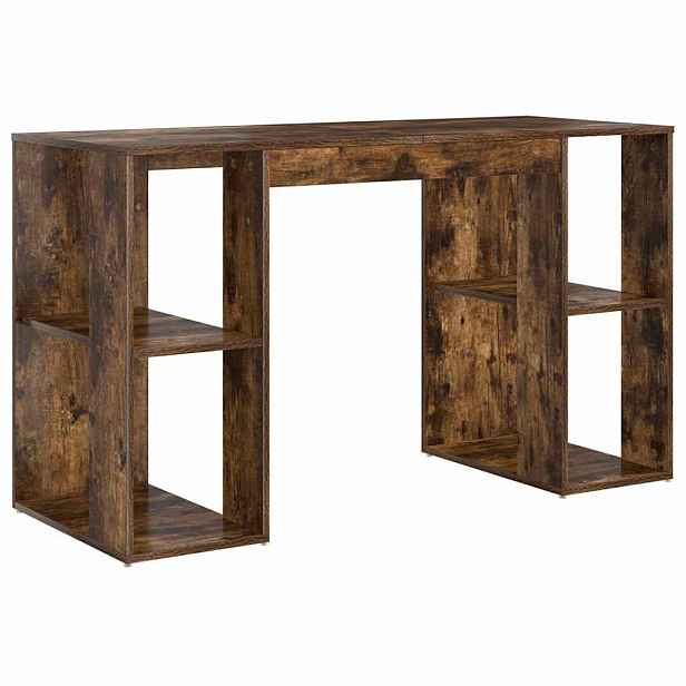 vidaXL Stůl Kouřový dub Kompozitní dřevo 130 x 50.5 x 75 cm