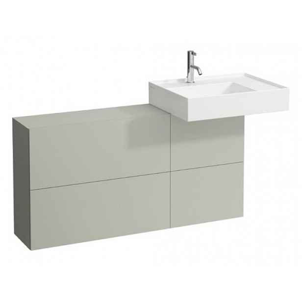 Koupelnová skříňka pod umyvadlo Laufen Kartell 120x60,8x27 cm oblázkově šedá H4082920336411