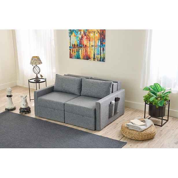 Dvoumístná rozkládací pohovka Saros - Grey