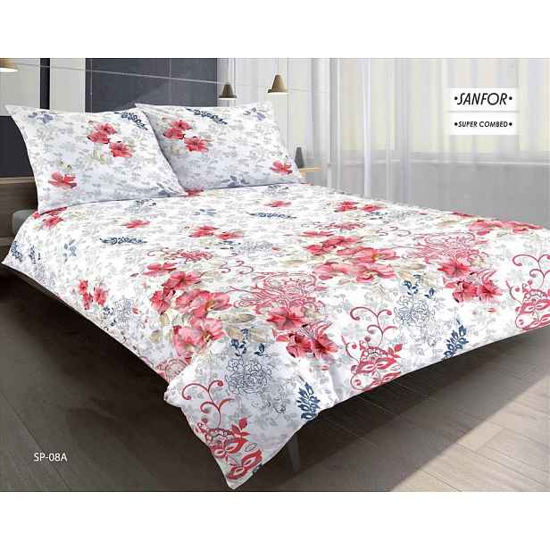 Matex Premium saténové Povlečení 160x200 Květiny Ornamenty