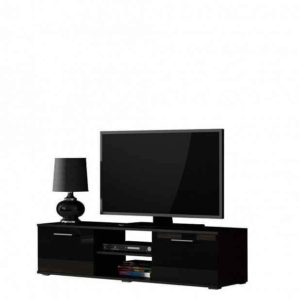 TV stolek KARA 1 - černý / lesklý černý