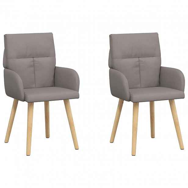 vidaXL Jídelní židle 2 ks Textil Taupe 60 x 56 x 93 cm