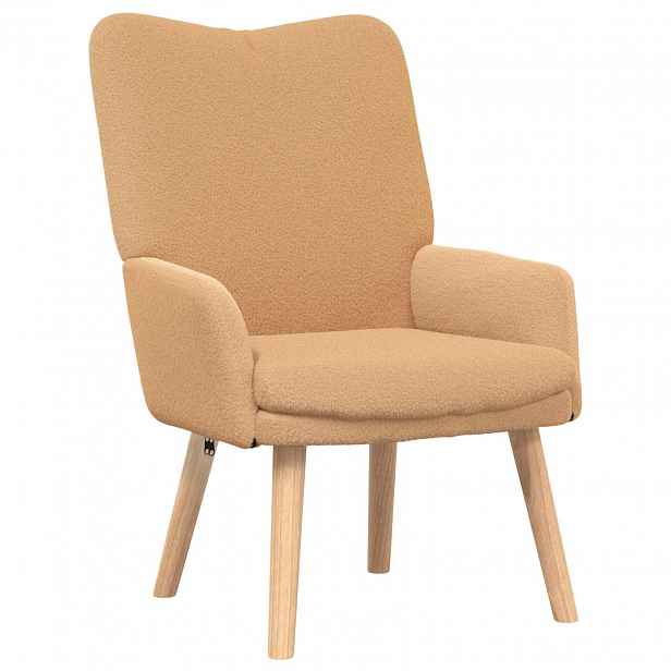 vidaXL křeslo Béžová 63 x 67 x 94 cm Polyester a překližka