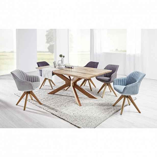 ŽIDLE S PODRUČKAMI, dub, tmavě šedá Hom`in - 60/83/65 CM