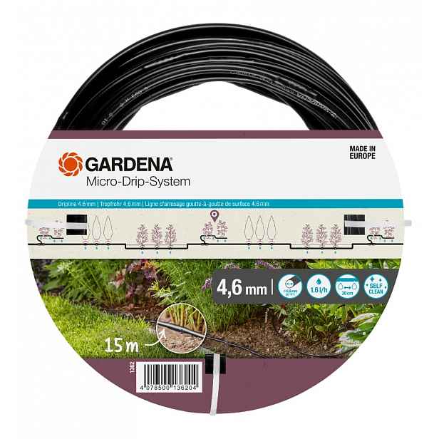 Nadzemní kapková závlaha 4,6 mm (3/16") 15 M Gardena 01362-20