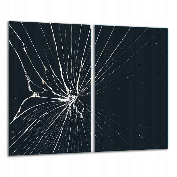 7v1 Skleněná Krájecí Deska 2x 30x52 Černá