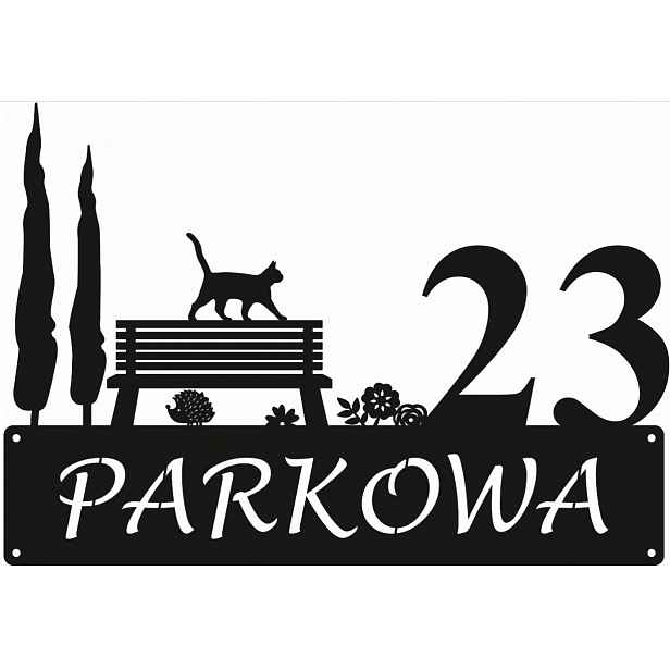 Číslo Na Dům 48 cm Tabule Adresa Ocel 2 mm Parková ul.