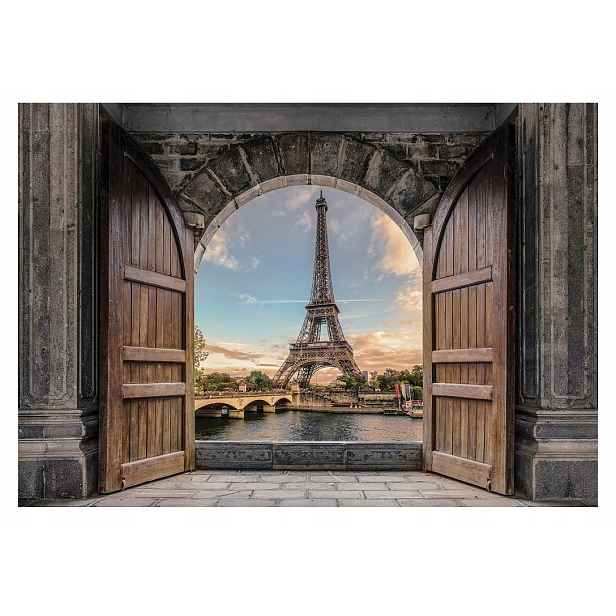 Fototapeta Okno 3D Eiffelova věž XXL Paříž 416x254