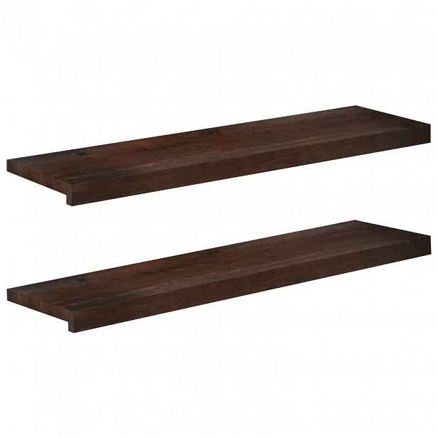 vidaXL Schodišťové nášlapy 2 ks 100 x 25 x 2 cm Tmavě hnědá